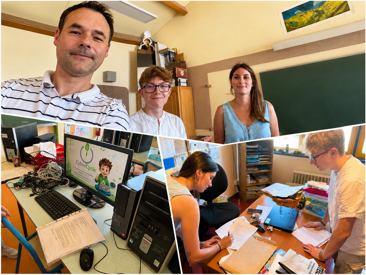 Remise d'un ordinateur reconditionné à l'école Henri-Pourrat d'Ambert